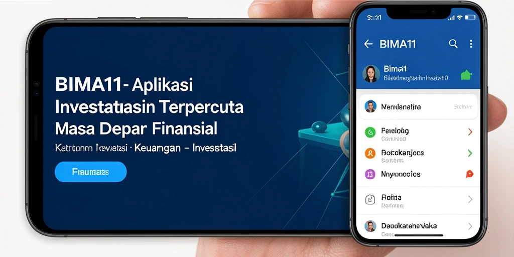Screenshot utama BIMA11 menampilkan fungsi investasi yang user-friendly.