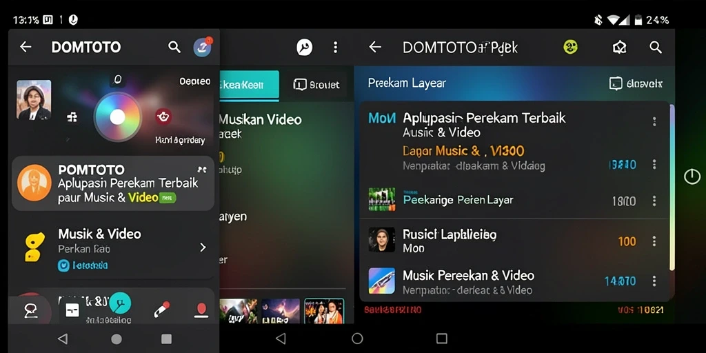Tampilan antarmuka perekam layar DOMTOTO yang sederhana dan fungsional.