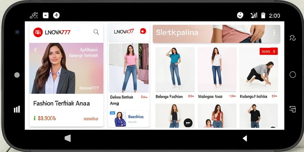 Tampilan utama LNOVA777 dengan berbagai pilihan fashion menarik.