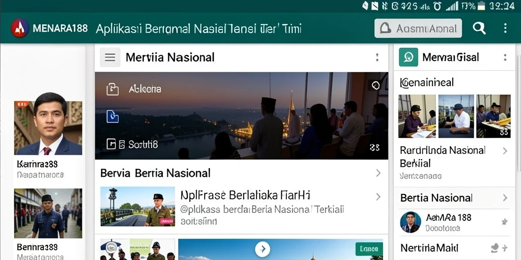 Screenshot utama MENARA188 menampilkan antarmuka berita nasional yang menarik.