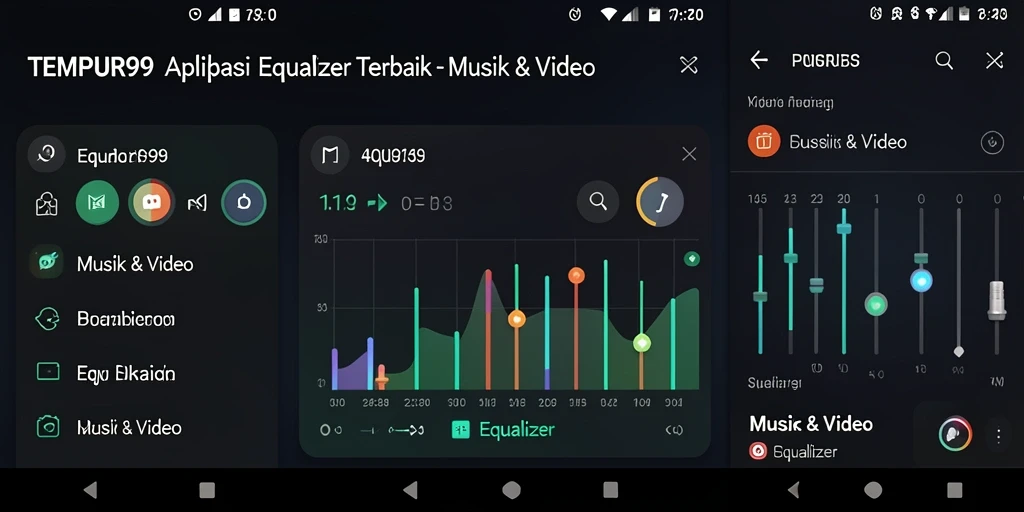 Antarmuka TEMPUR99 yang menarik dengan berbagai fitur Equalizer.